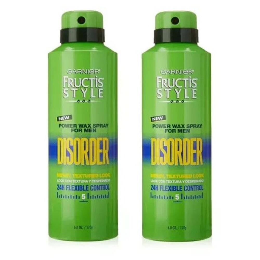 GARNIER Fructis Style DISORDER Power Wax Spray For Men 6 oz, 2 Pack